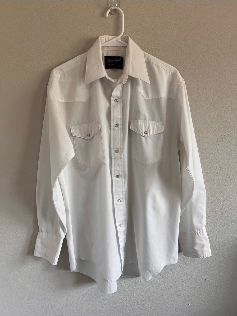 Wrangler White Western Button-Down Shirt